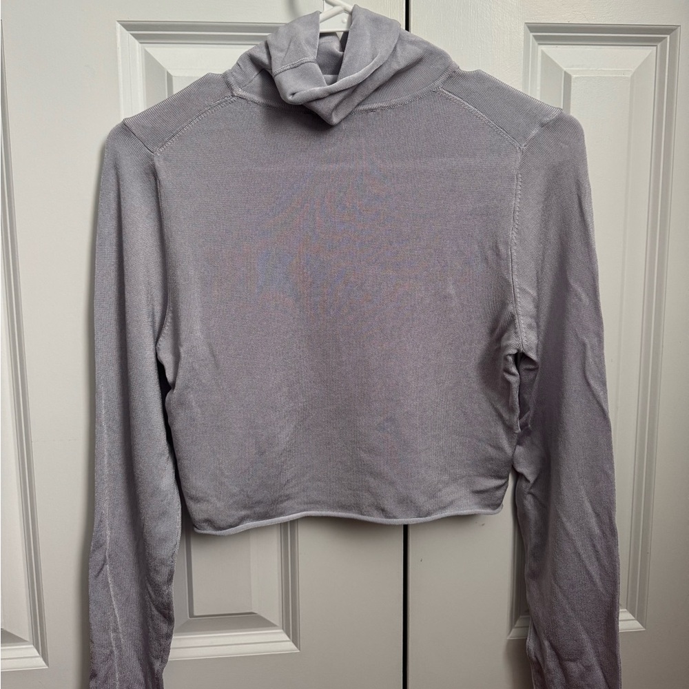 Zara Lavender Long Sleeve Crop Top